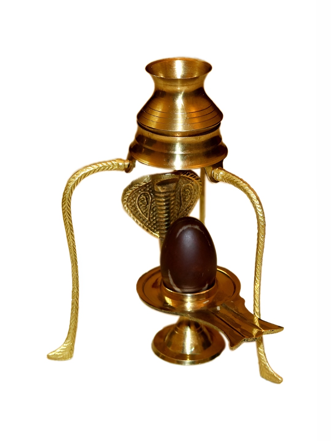 

Navyaksh Gold-Toned Brass Pathar Tipahee Loti Showpiece