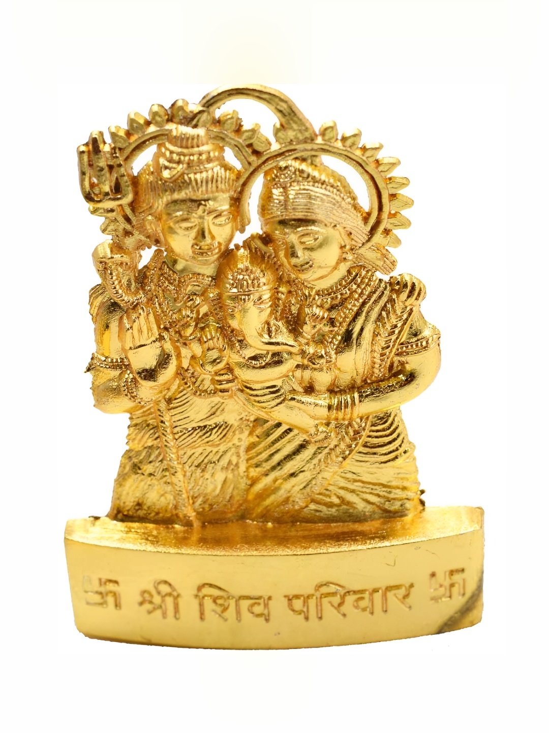 

Navyaksh Gold-Toned Religious Small Shiv Pariwar Showpiece