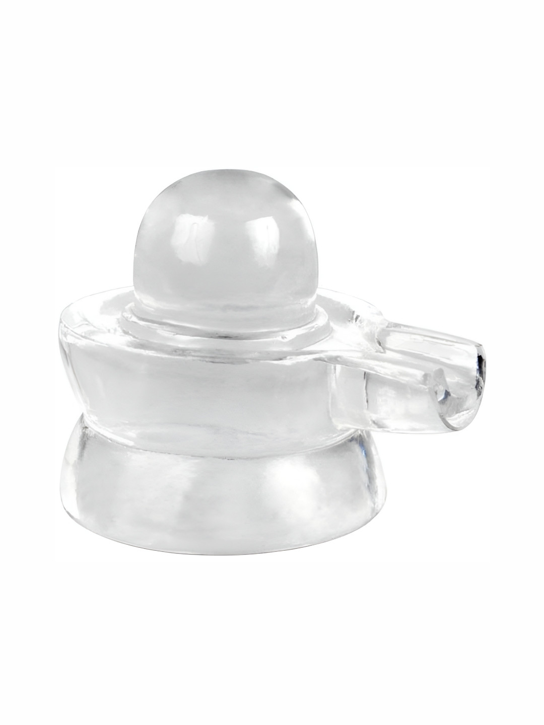 

Navyaksh White Crystal Religious Small Shivling Showpiece