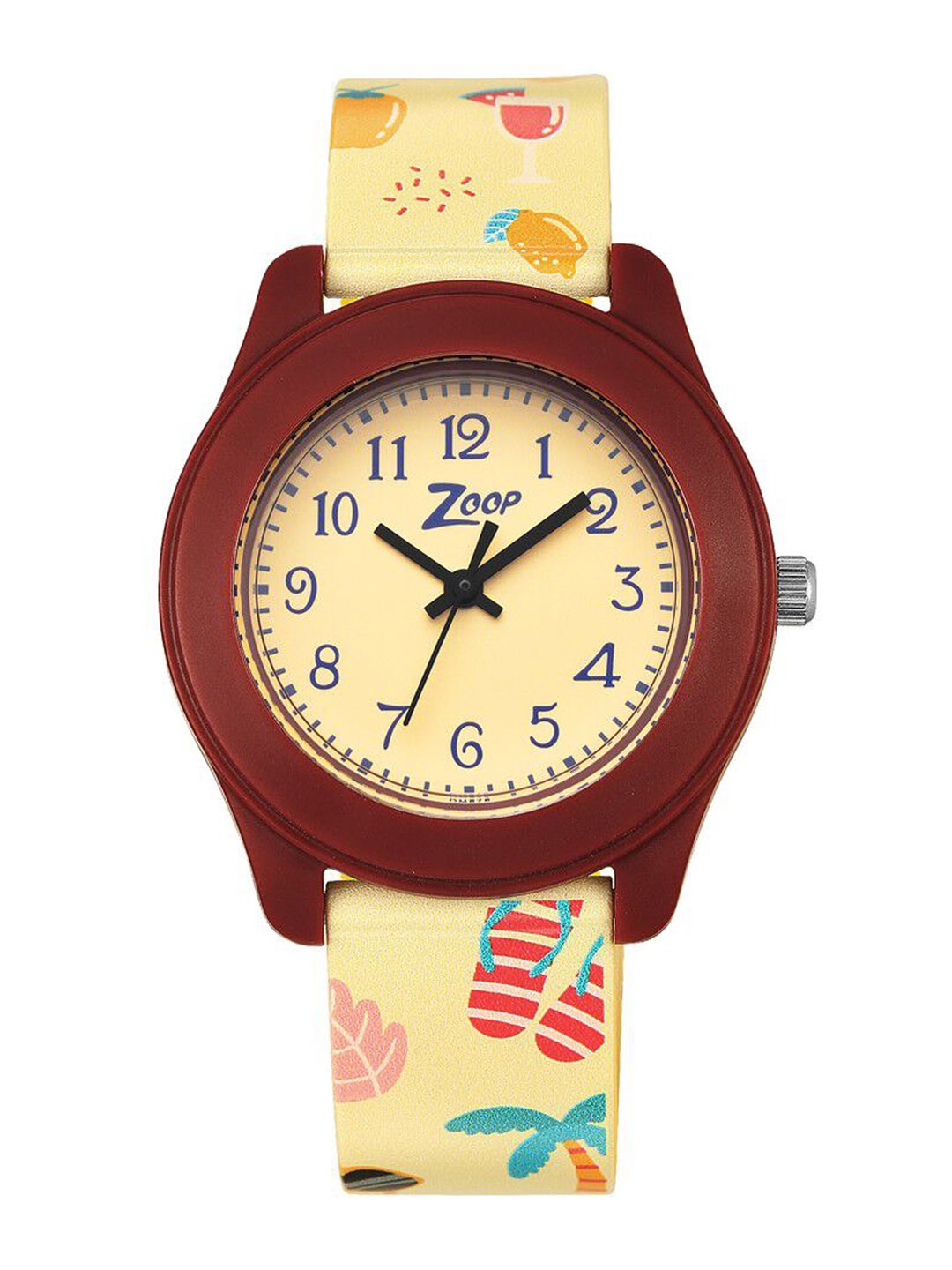 

ZOOP from TITAN Kids Dial & Straps Reset Time Analogue Watch NR26019PP31W, Yellow