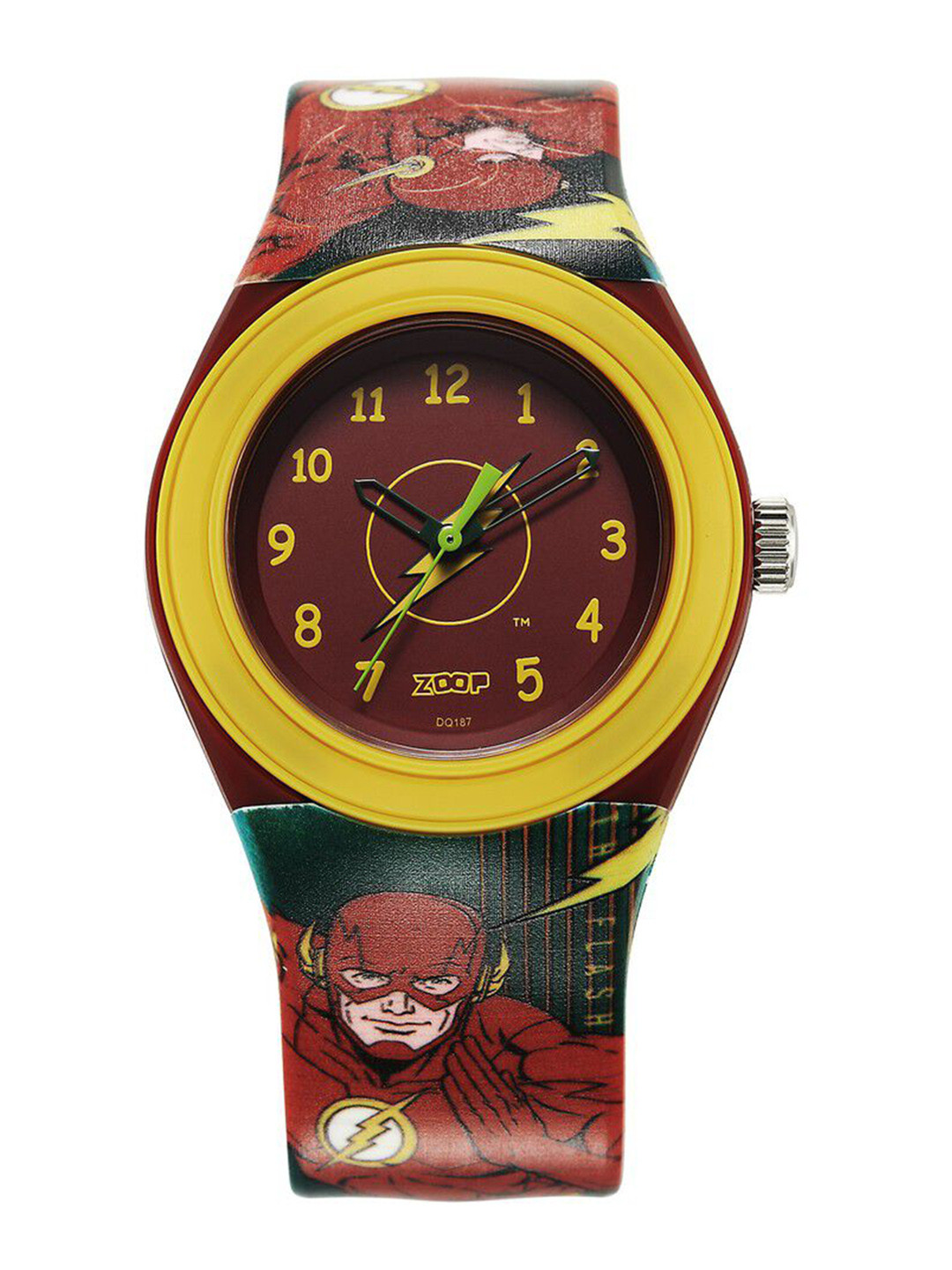 

Zoop Kids Justice League Printed Straps Analogue Watch C4048PP55, Red