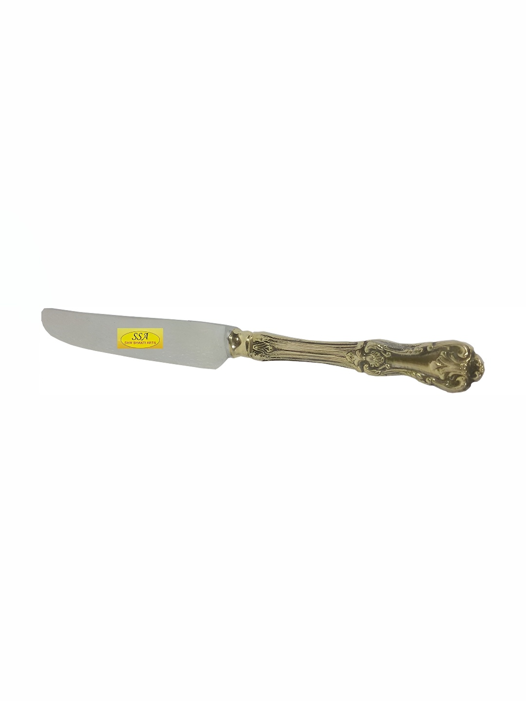 

Shivshakti Arts Yellow & Steel Pure Brass Butter Knife