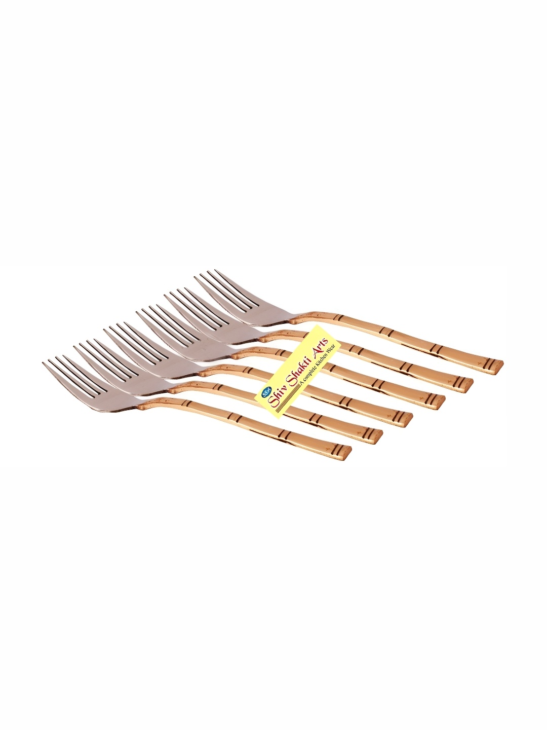 

Shivshakti Arts Brown 6 Pieces Fork Spoon Set