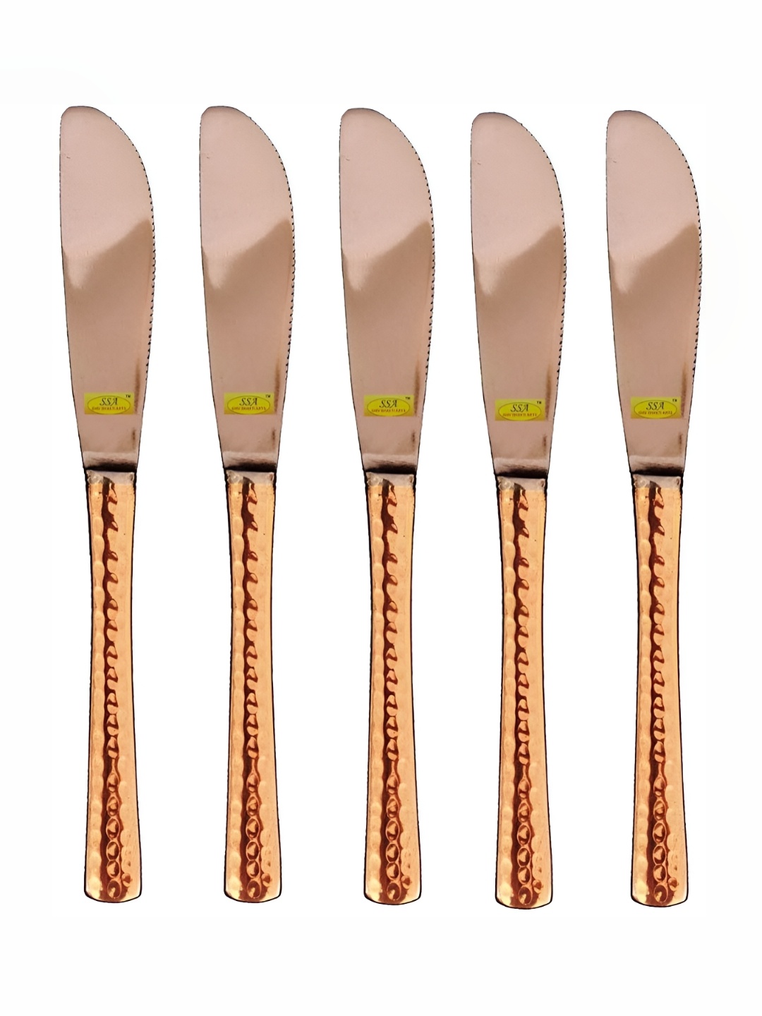 

Shivshakti Arts Brown 5 Pieces Copper Butter Knifes