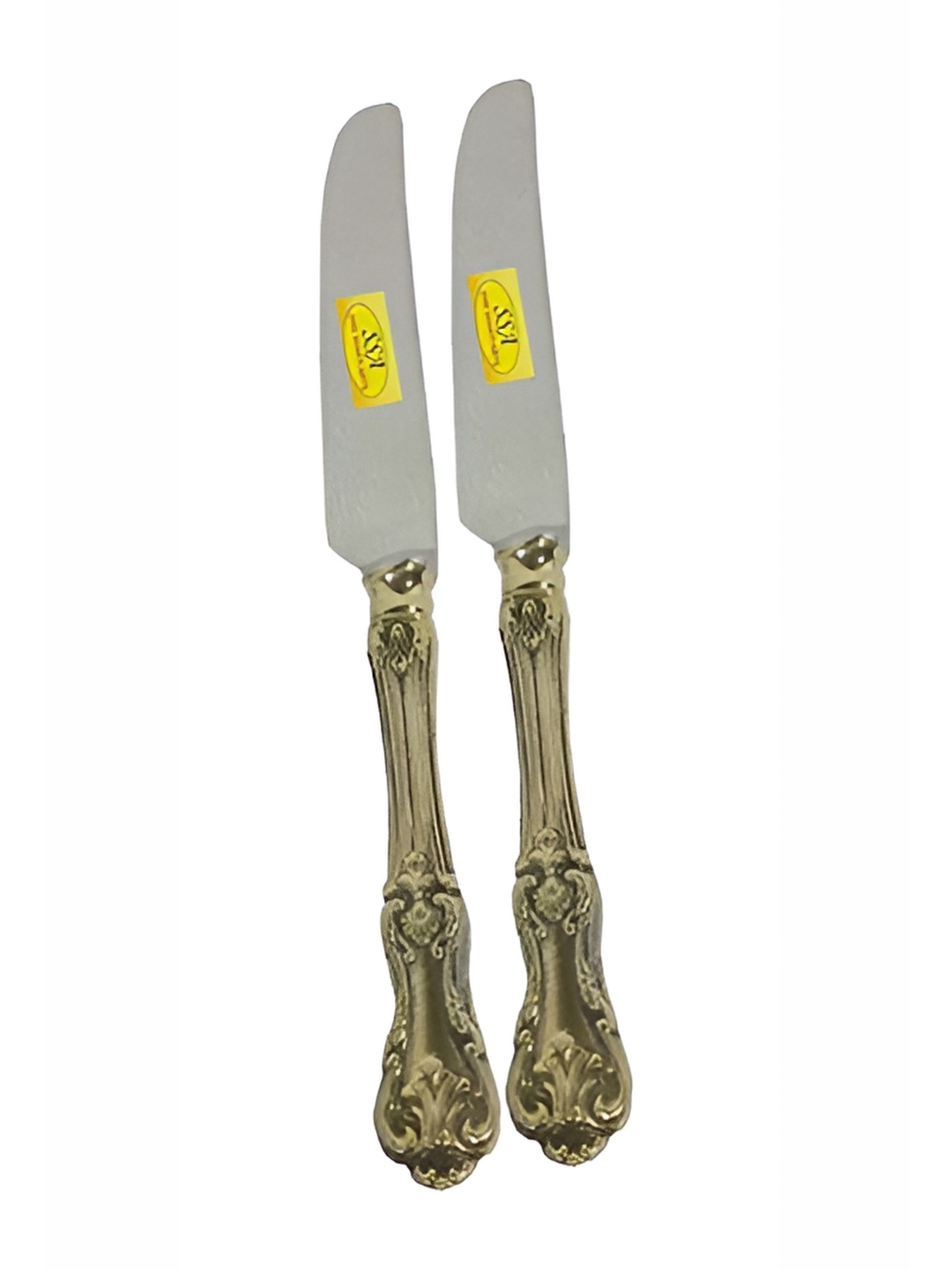 

Shivshakti Arts Yellow 2 Pieces Brass Butter Knife