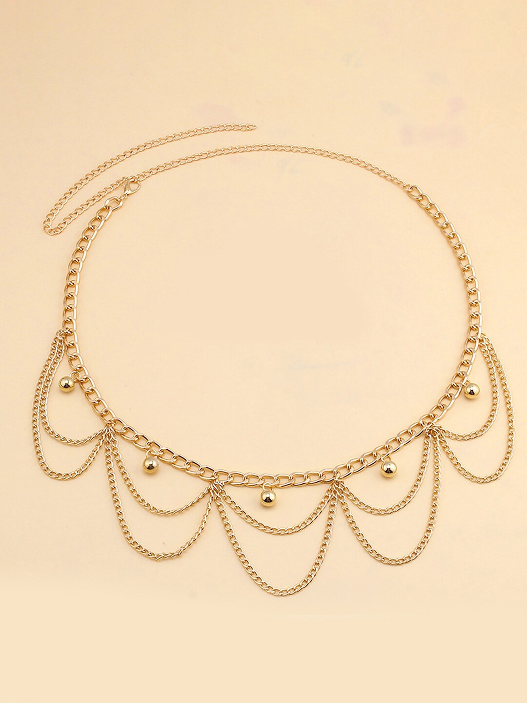 

Peora Gold Plated Studded Waist Chain Saree Accessories