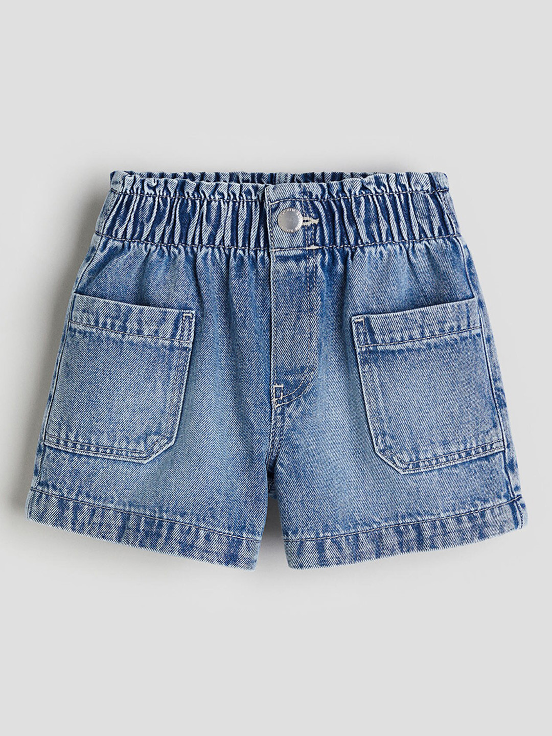 

H&M Girls Loose Fit Denim Shorts, Blue
