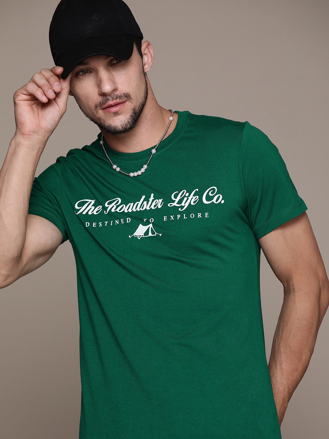 

The Roadster Lifestyle Co. Printed T-shirt, Green