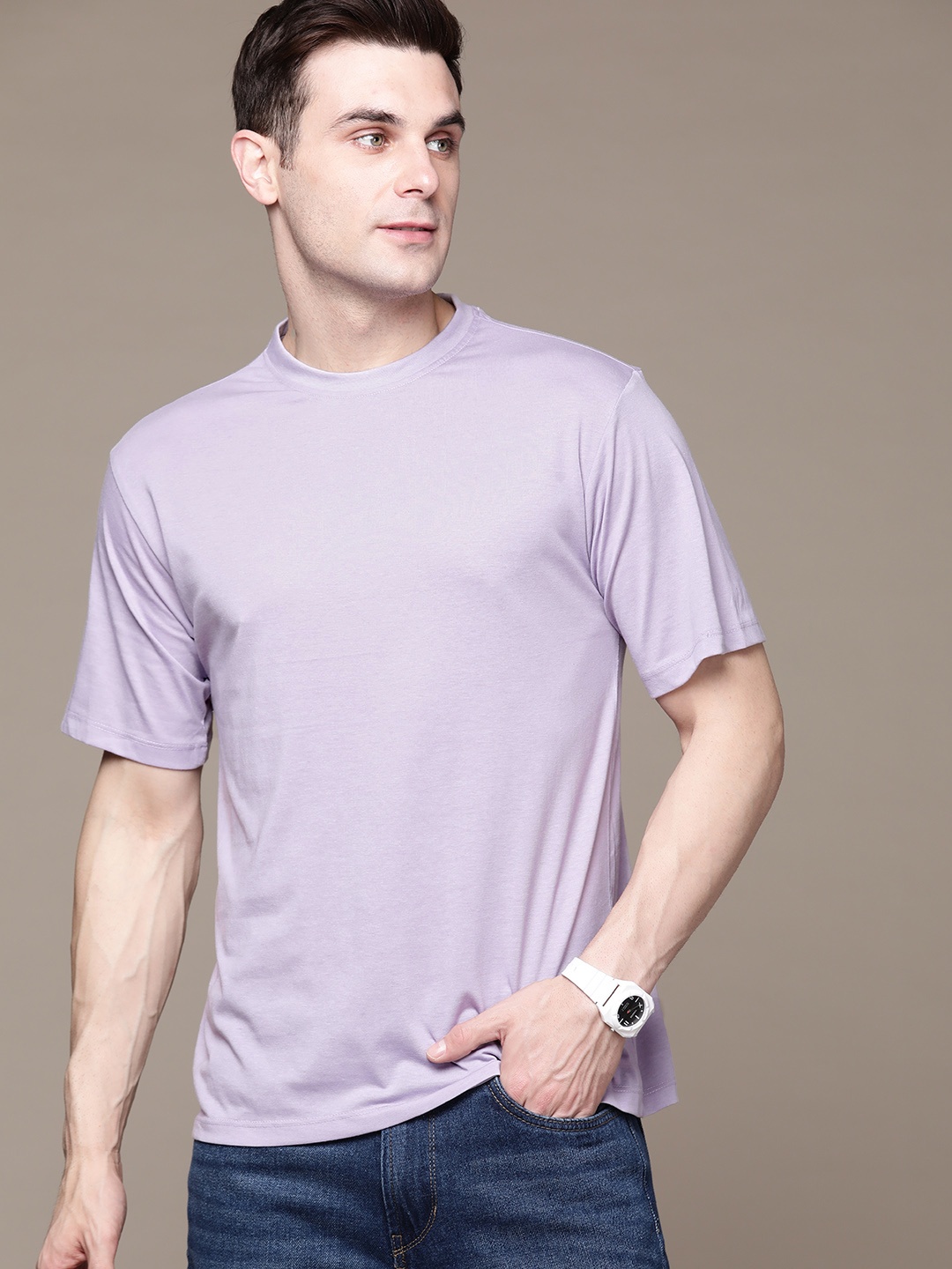 

The Roadster Lifestyle Co. Relaxed Fit T-shirt, Lavender