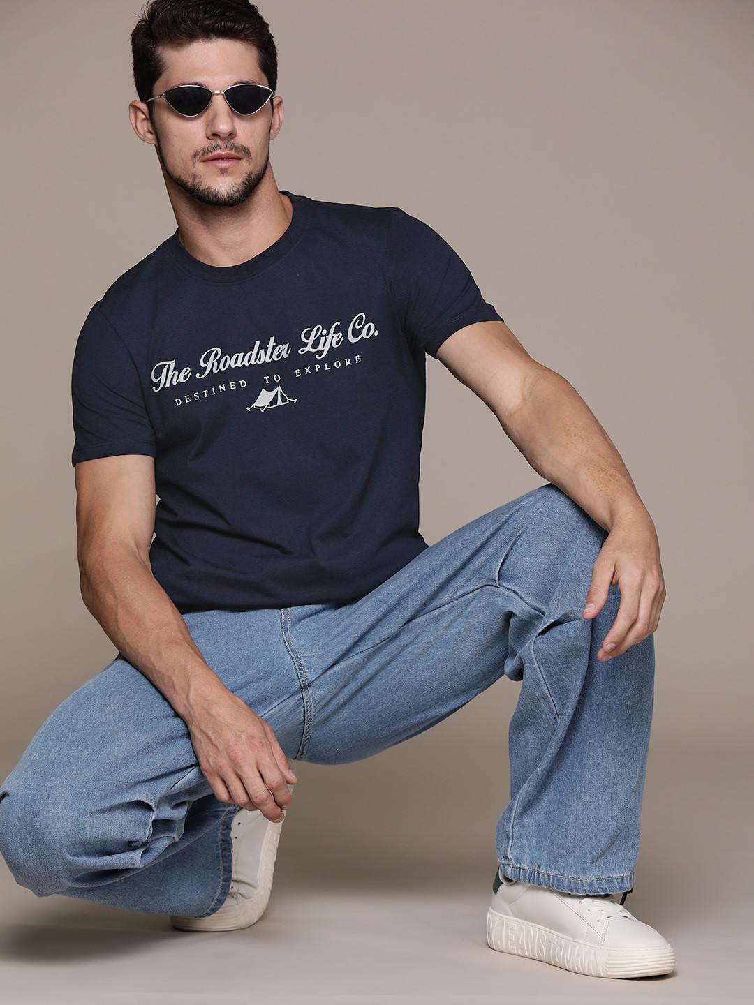 

The Roadster Lifestyle Co. Printed T-shirt, Navy blue