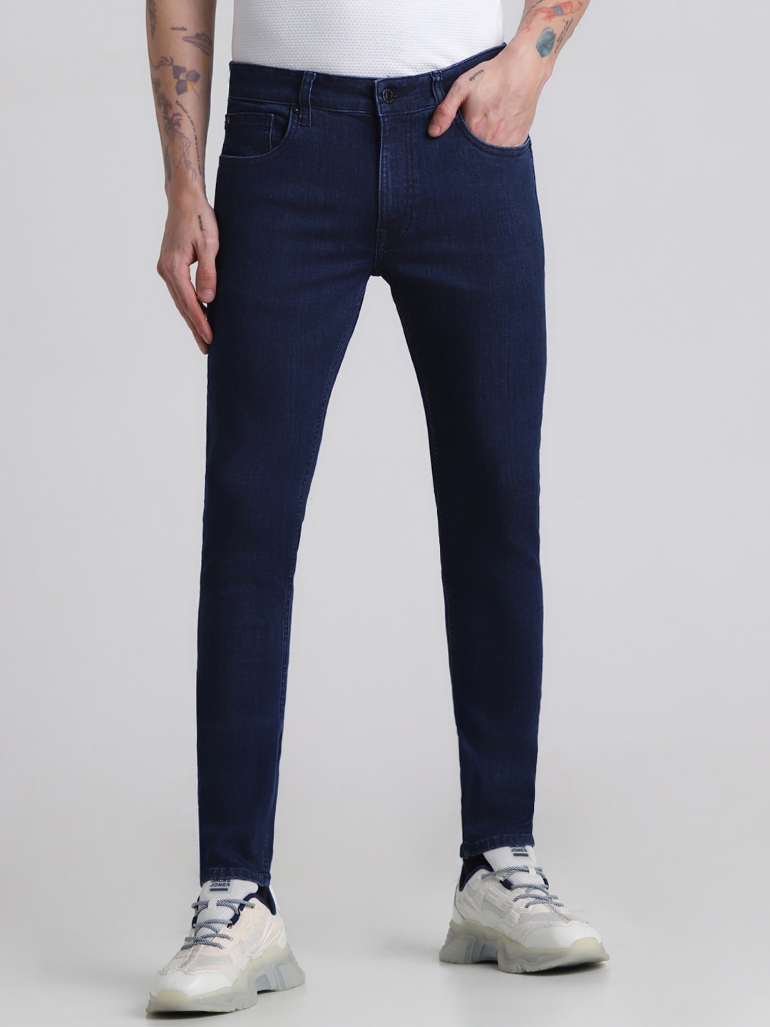 

Jack & Jones Men Skinny Fit Low-Rise Stretchable Jeans, Blue