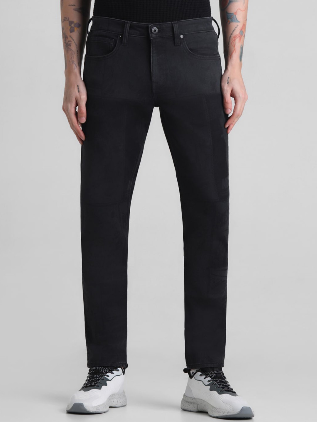 

Jack & Jones Men Slim Fit Low-Rise Stretchable Jeans, Black