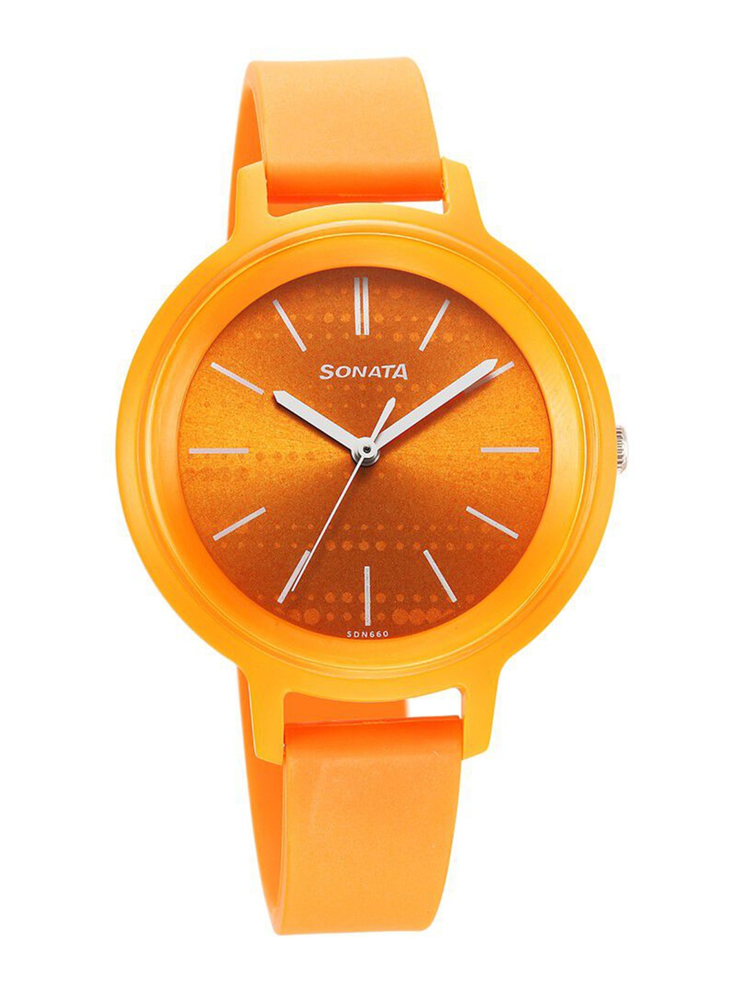 

Sonata Women Straps Analogue Watch 87049PP04W, Orange