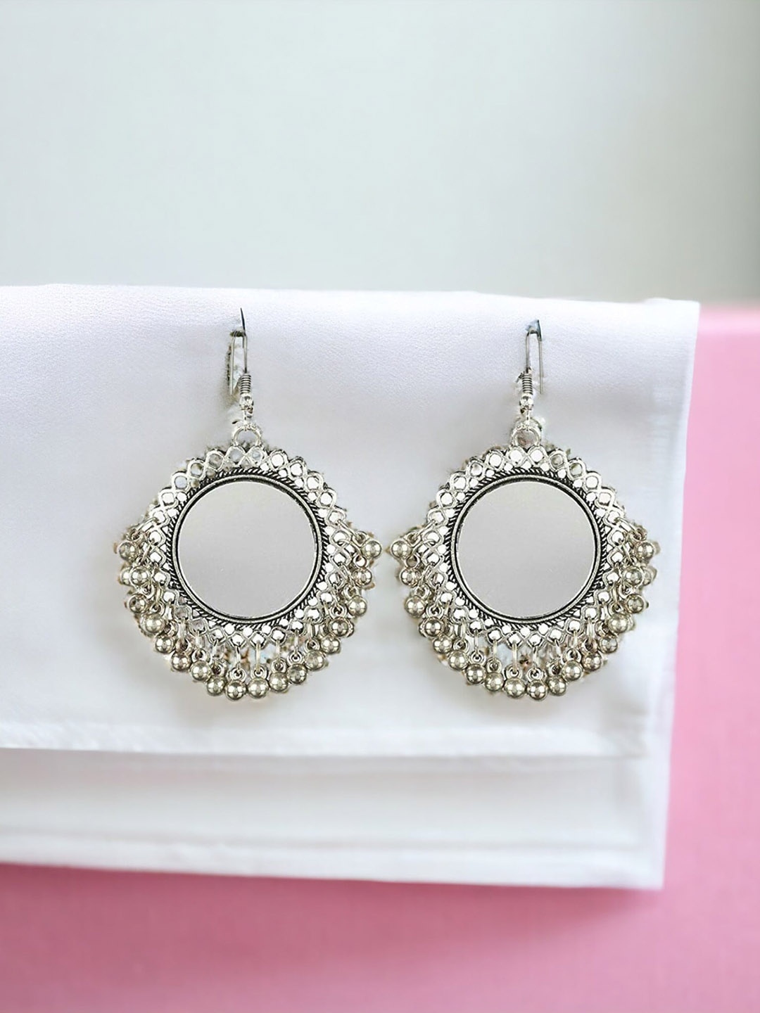 

The Pari Silver-Plated Contemporary Drop Earrings