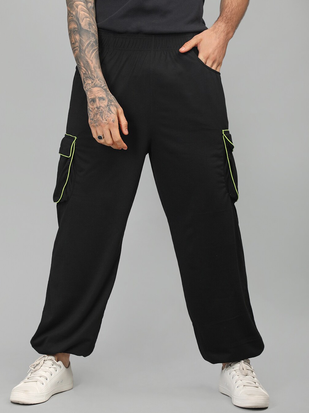 

CHKOKKO Men Relaxed-Fit Jogger, Black