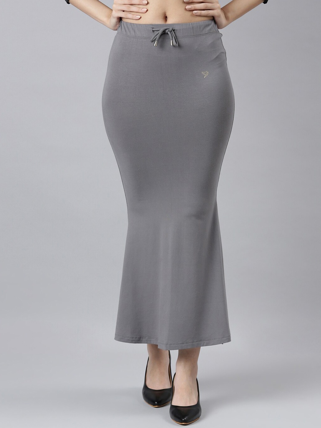 

TWIN BIRDS Side Slit High Rise Mermaid-Fit Stretchable Saree Shapewear, Grey