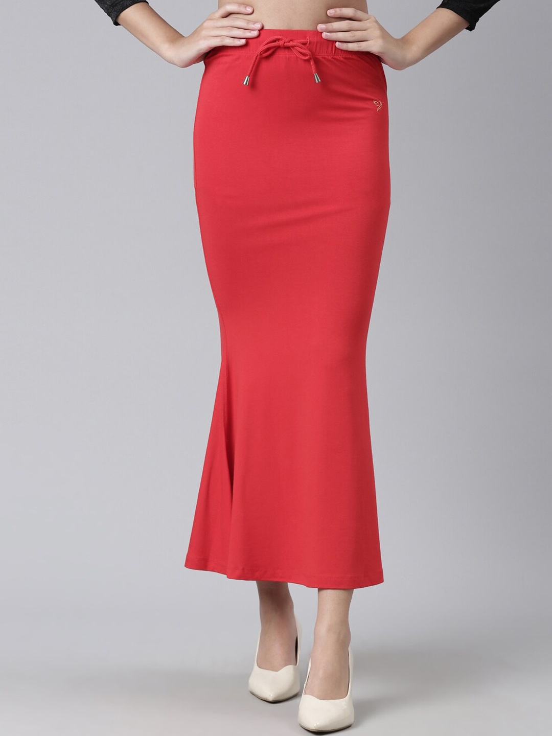 

TWIN BIRDS Side Slit High Rise Mermaid-Fit Stretchable Saree Shapewear, Red