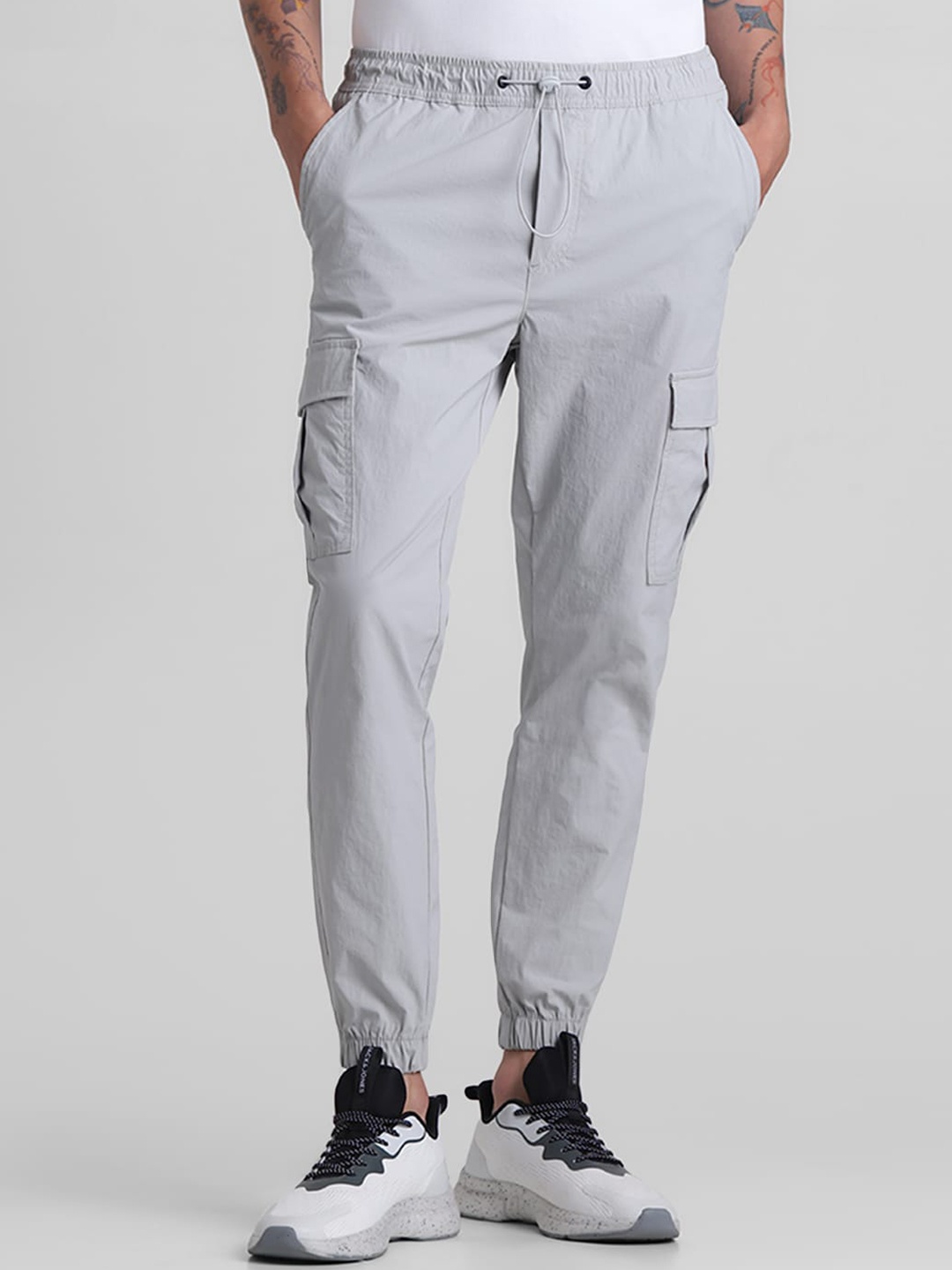 

Jack & Jones Men Slim Fit Cargos Trousers, Grey