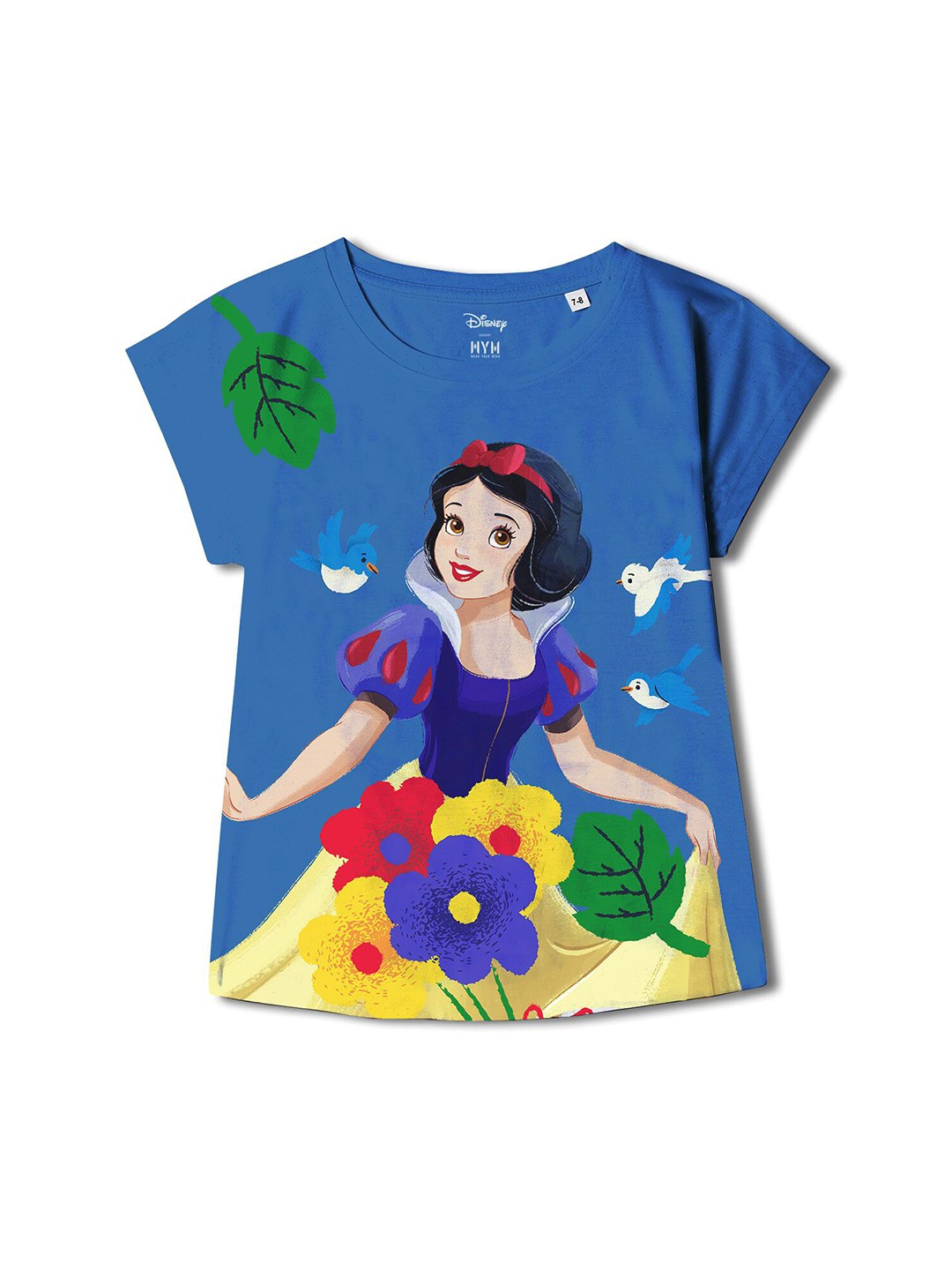 

Wear Your Mind Girls Snow White Print Extended Sleeves Top, Blue
