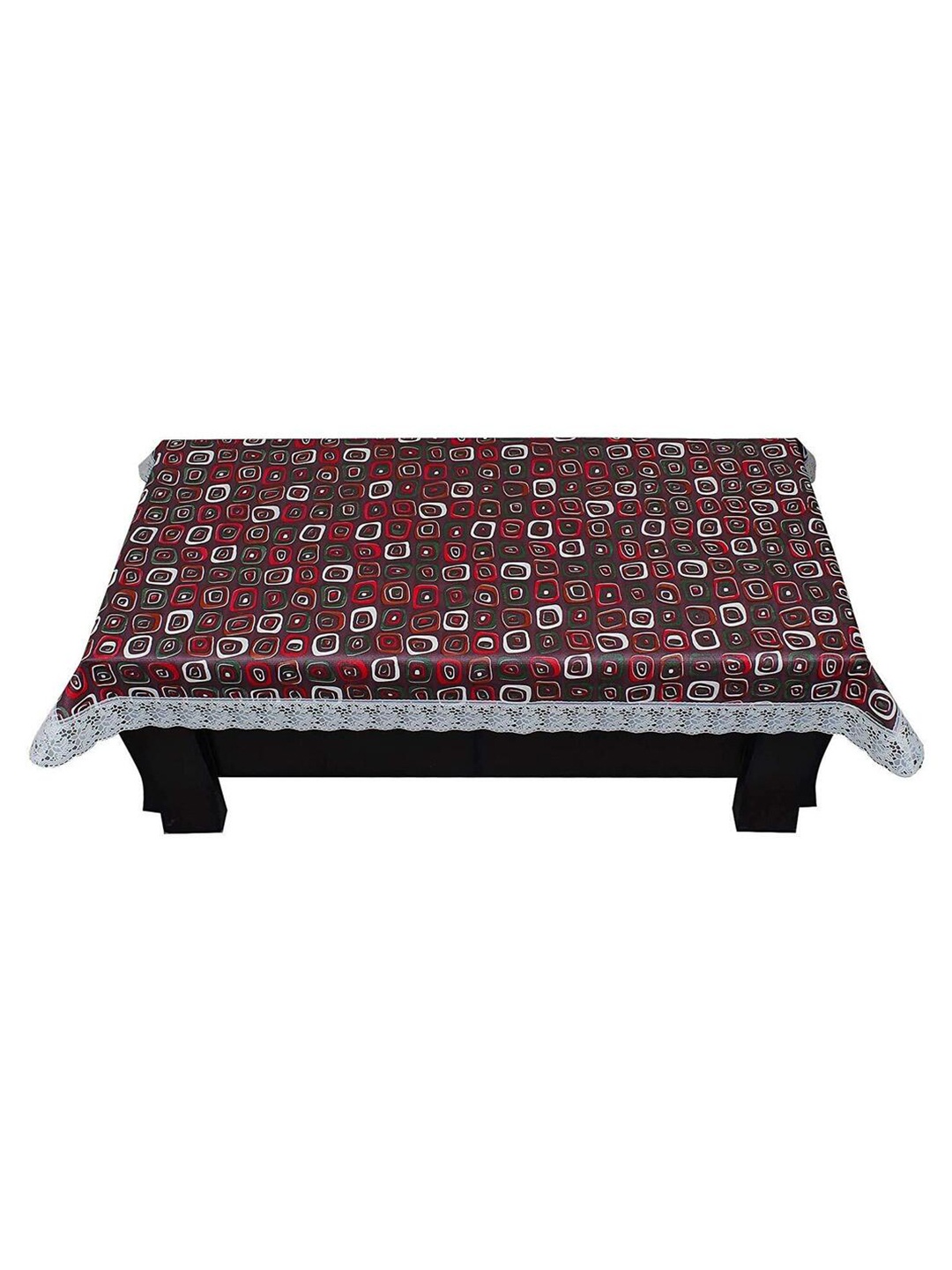 

CASA-NEST Brown Floral 8-Seater Table Cover