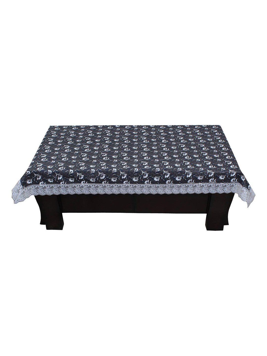 

CASA-NEST Black Geometric Printed 8-Seater Table Cover