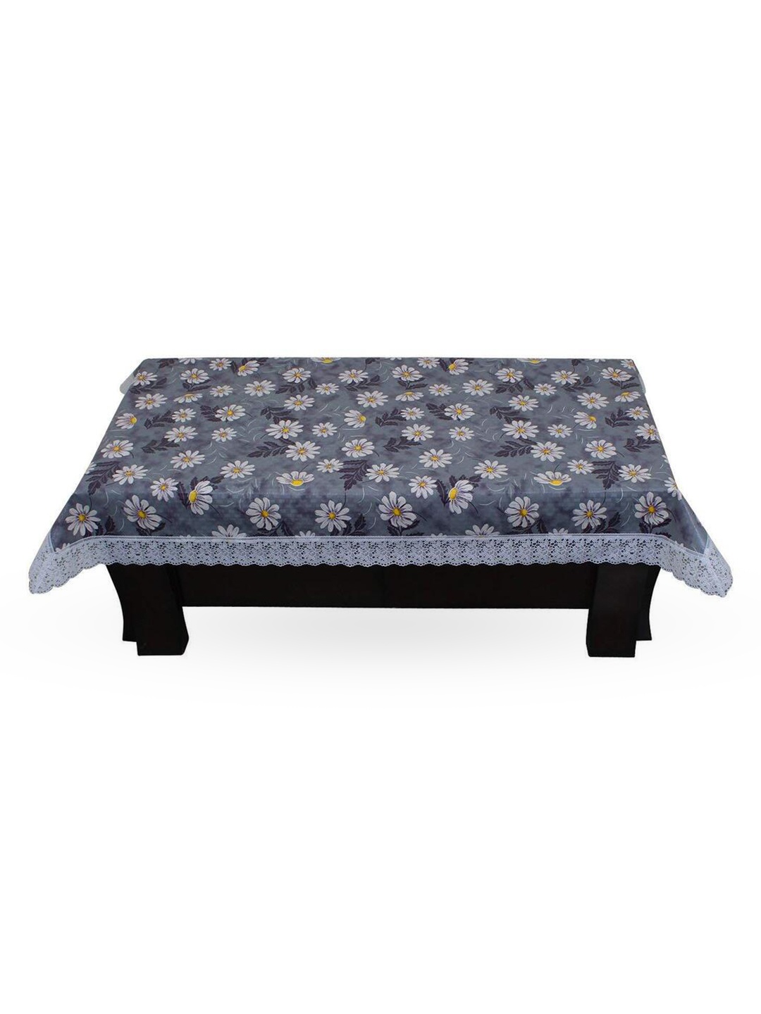 

CASA-NEST Black Geometric Printed 8-Seater Table Cover