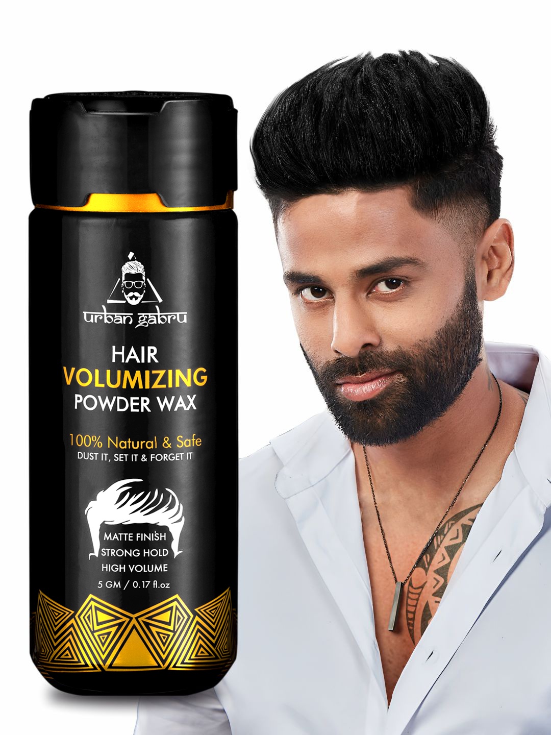 

URBANGABRU Hair Volumizing Powder Wax For 24 Hours Hold - 5g, White