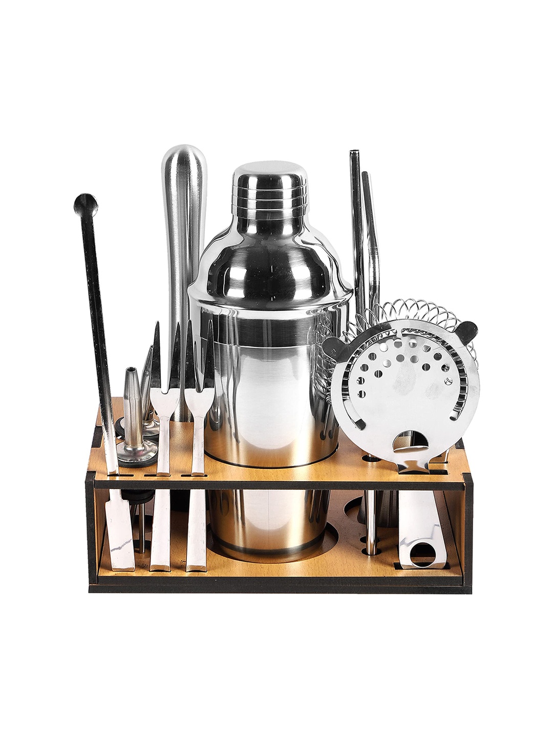 

INCRIZMA Silver Toned 13 Pieces Mixology Bartender Kit