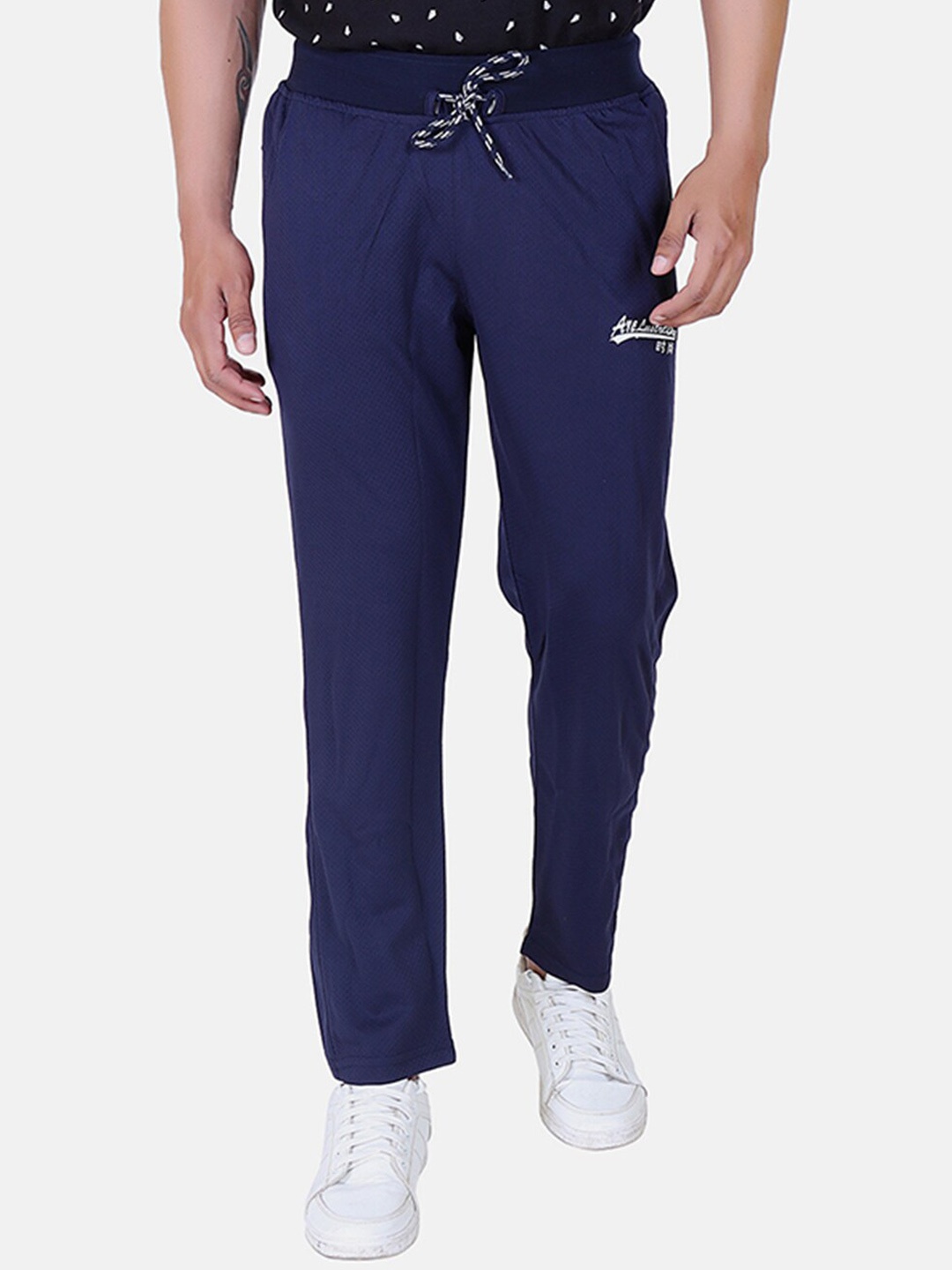 

BAESD Men Mid-Rise Dry Fit Track Pant, Navy blue