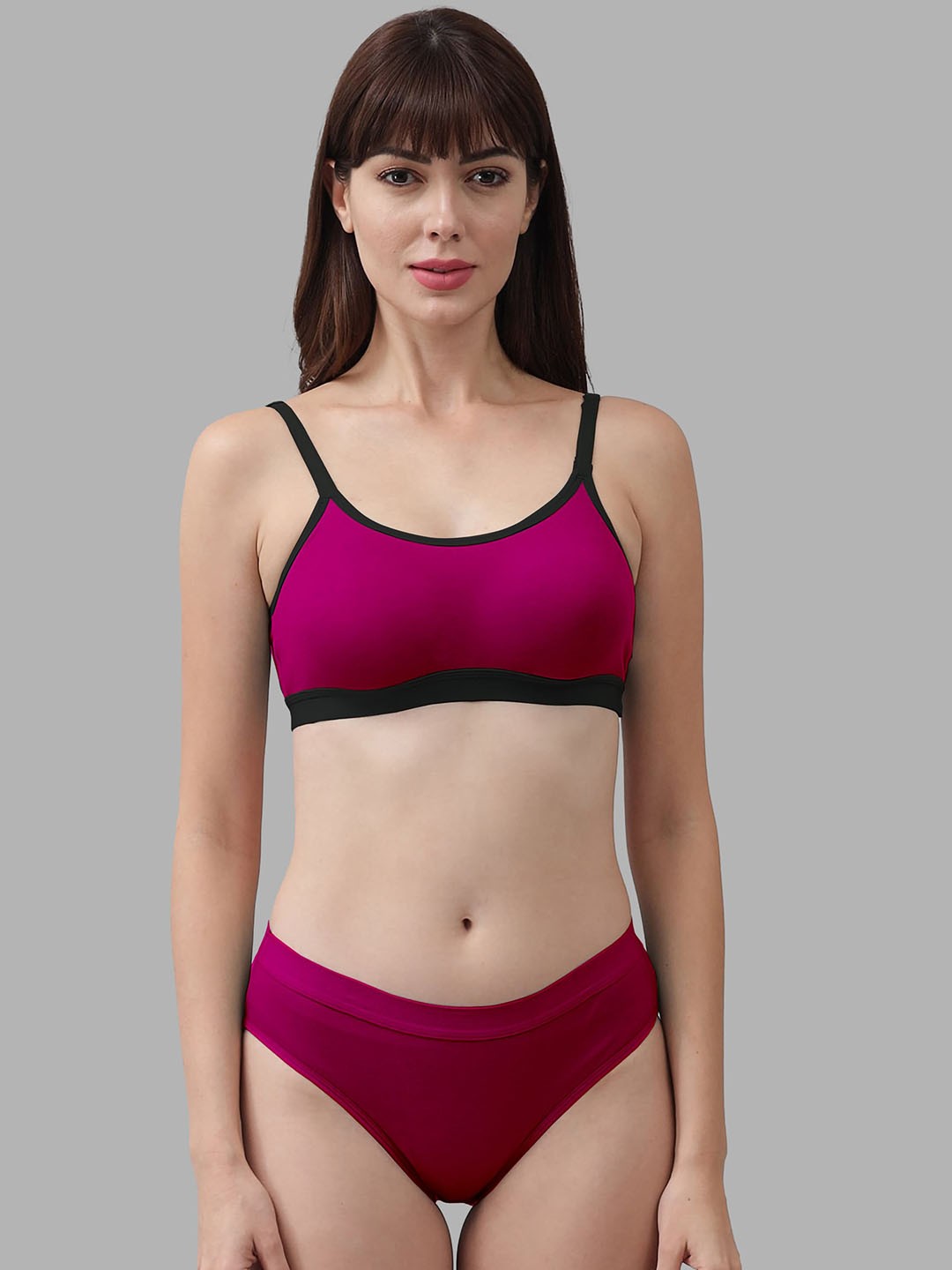 

In-Curve Non Padded Breathable Cotton Lingerie Set, Pink