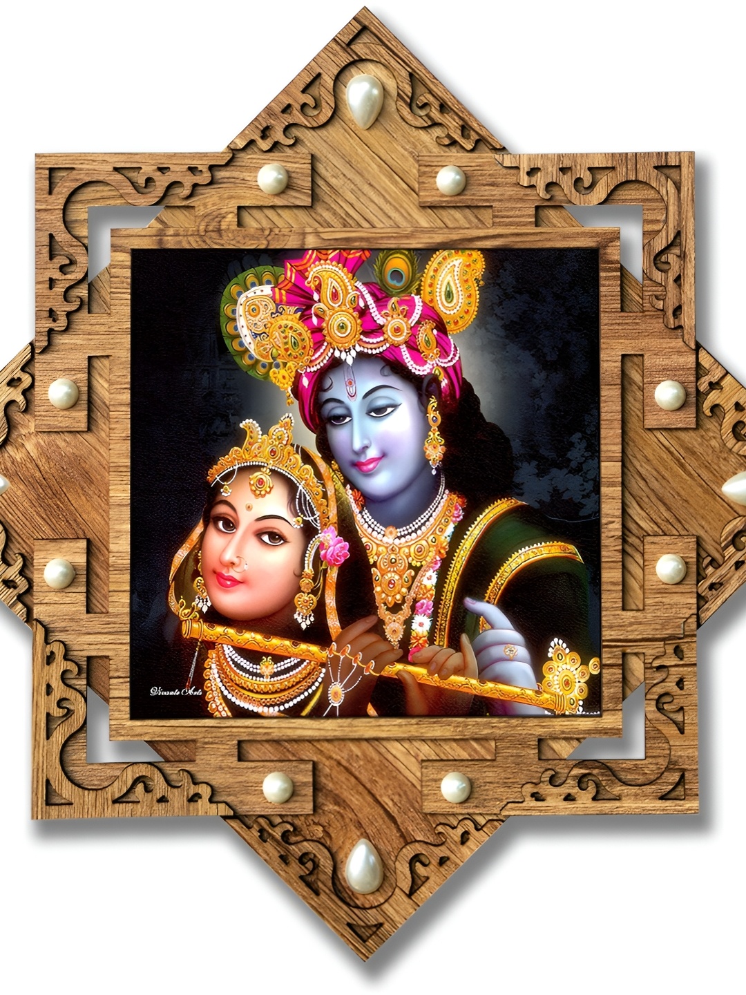 

PnF Brown & Gold-Toned Wooden Religious Wall Art