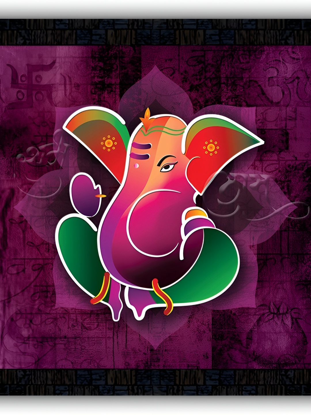 

PnF Black & Purple Paper Religious Painting Wall Art