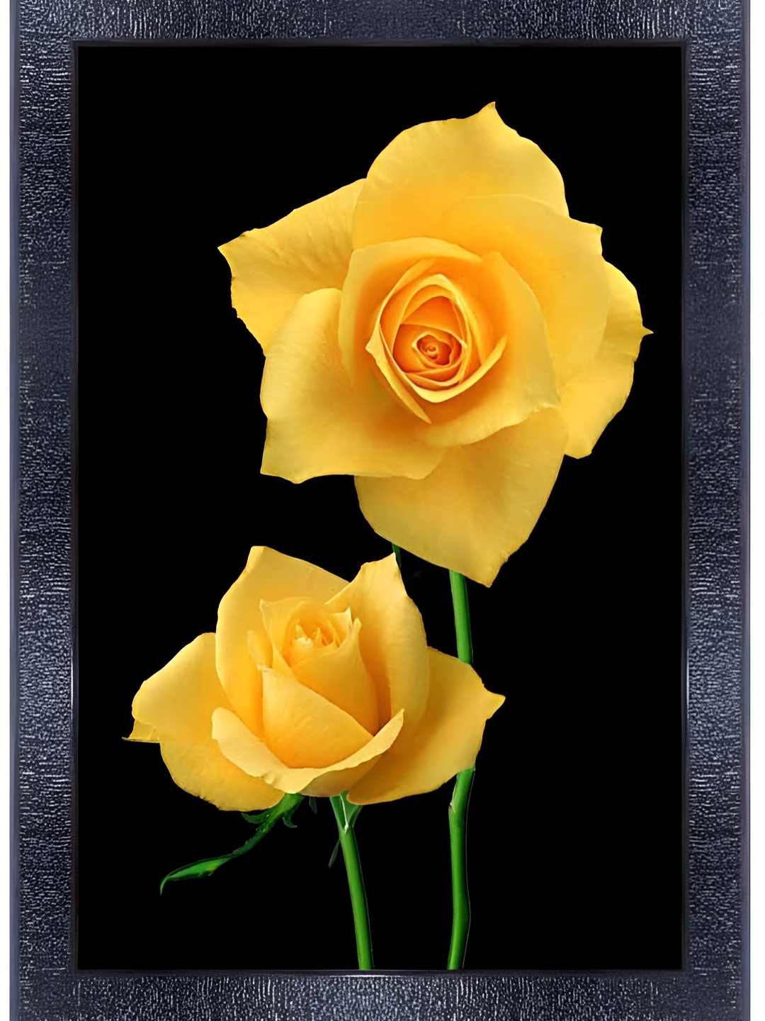 

PnF Black & Yellow Wooden Floral and Botanical Painting Wall Art