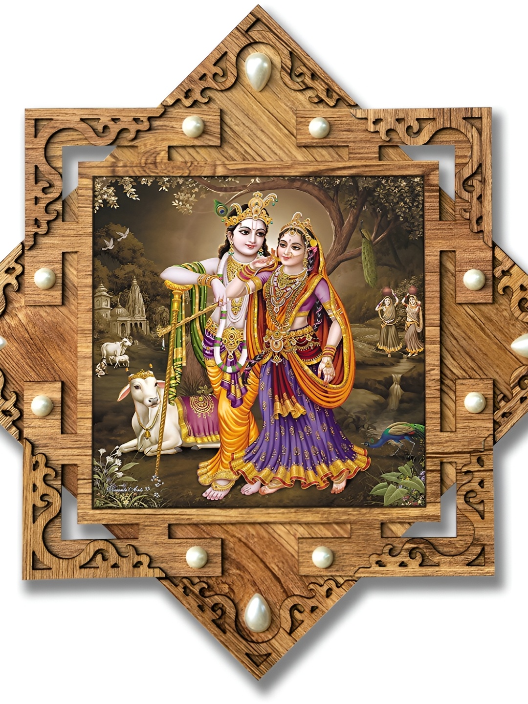 

PnF Green & Purple Wooden Religious Wall Art