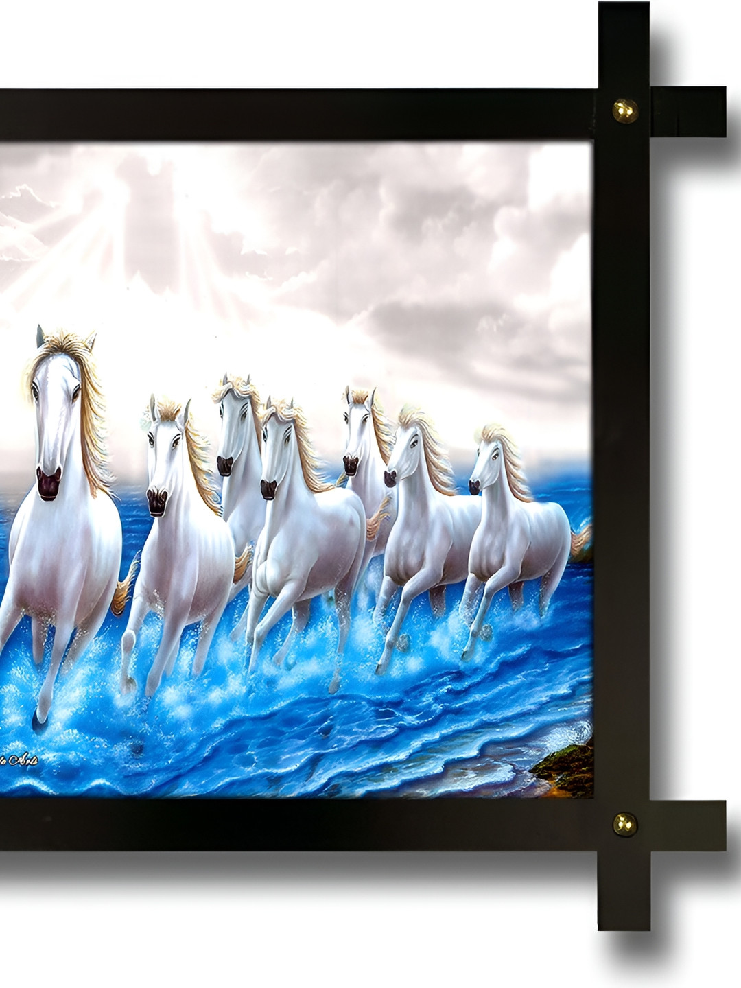 

PnF Blue & White Birds and Animals Wooden Painting Wall Art