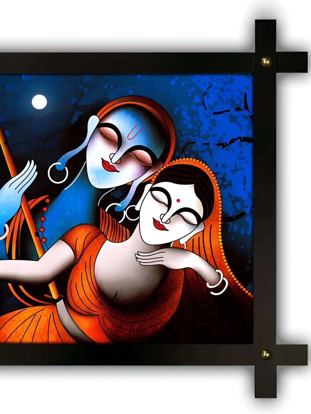 

PnF Blue & Orange Religious Wooden Painting Wall Art