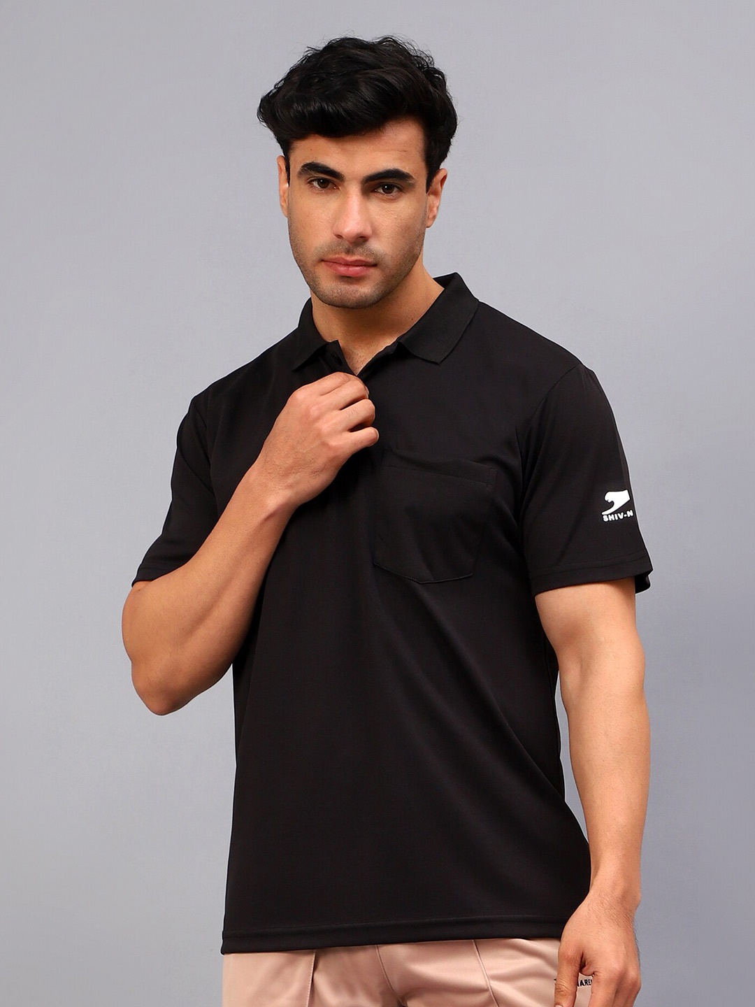 

Shiv Naresh Polo Collar Casual T-shirt, Black