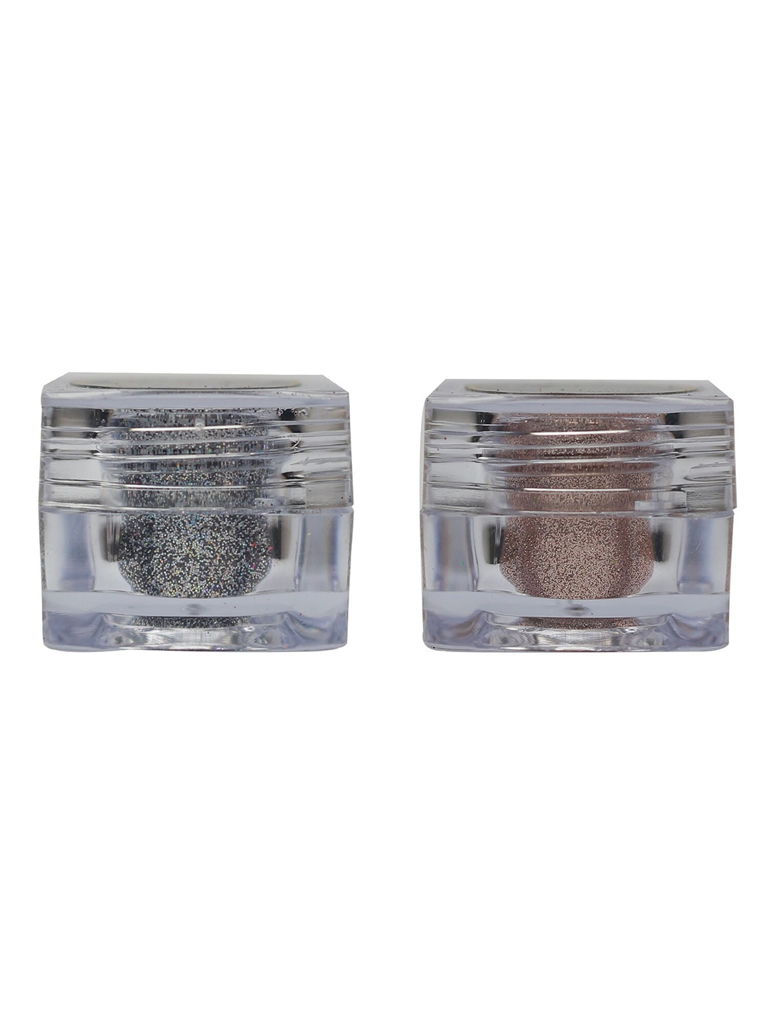 

Veoni BELLE Set Of 2 HD Holographic Glitter Eyeshadow 5g Each - Dark Starlit & Rose Gold, Silver