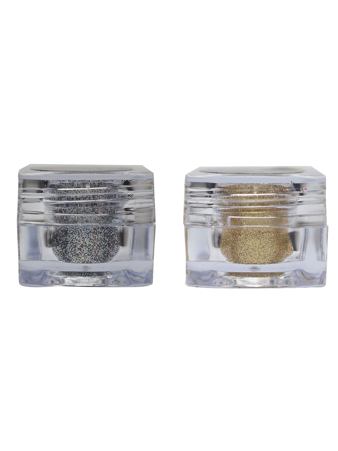 

Veoni BELLE Set Of 2 HD Holographic Glitter Eyeshadow 5g Each - Dark Starlit & Pure Gold, Silver