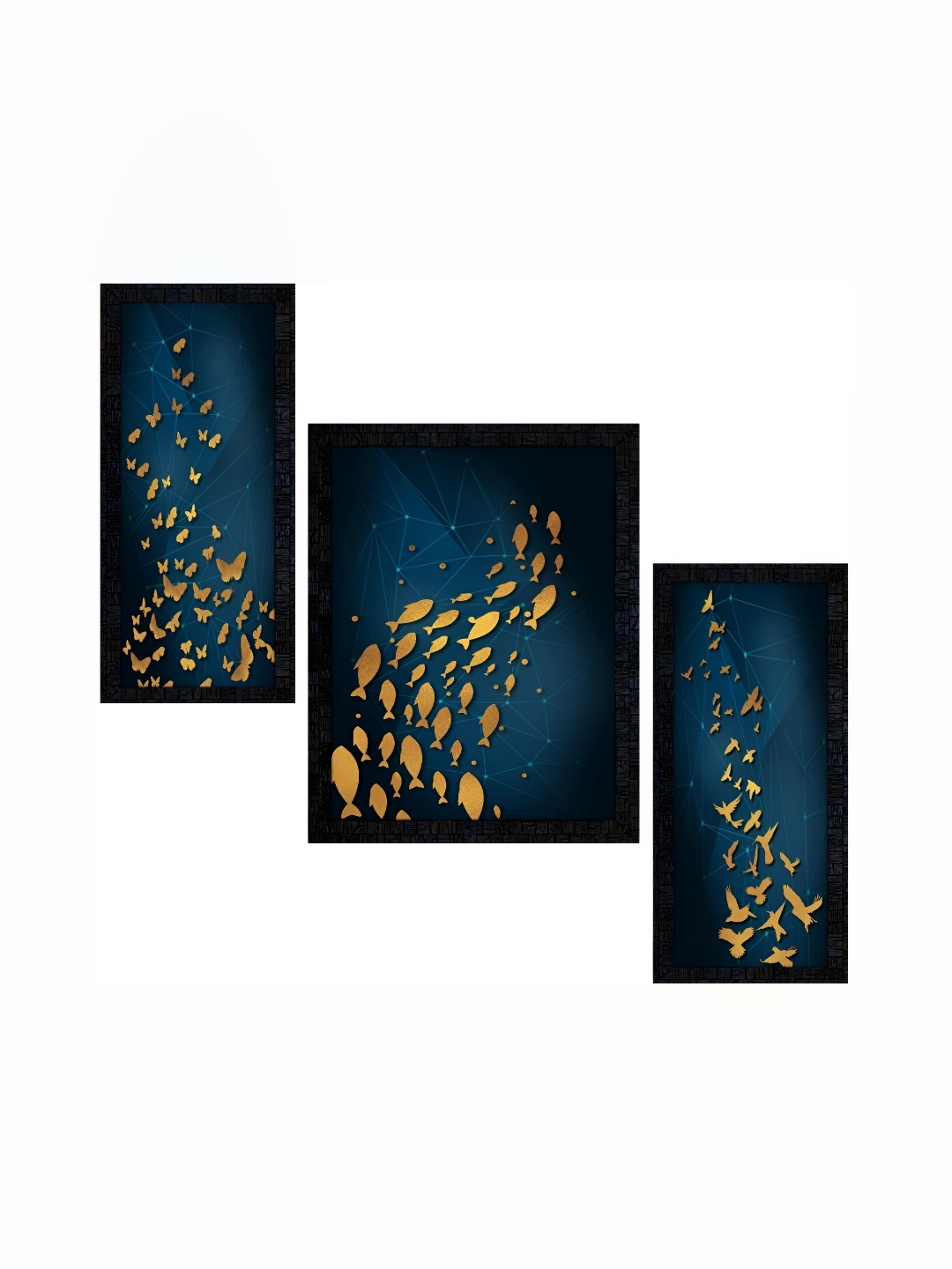 

PnF Charcoal & Blue 3 Pieces Wall Arts
