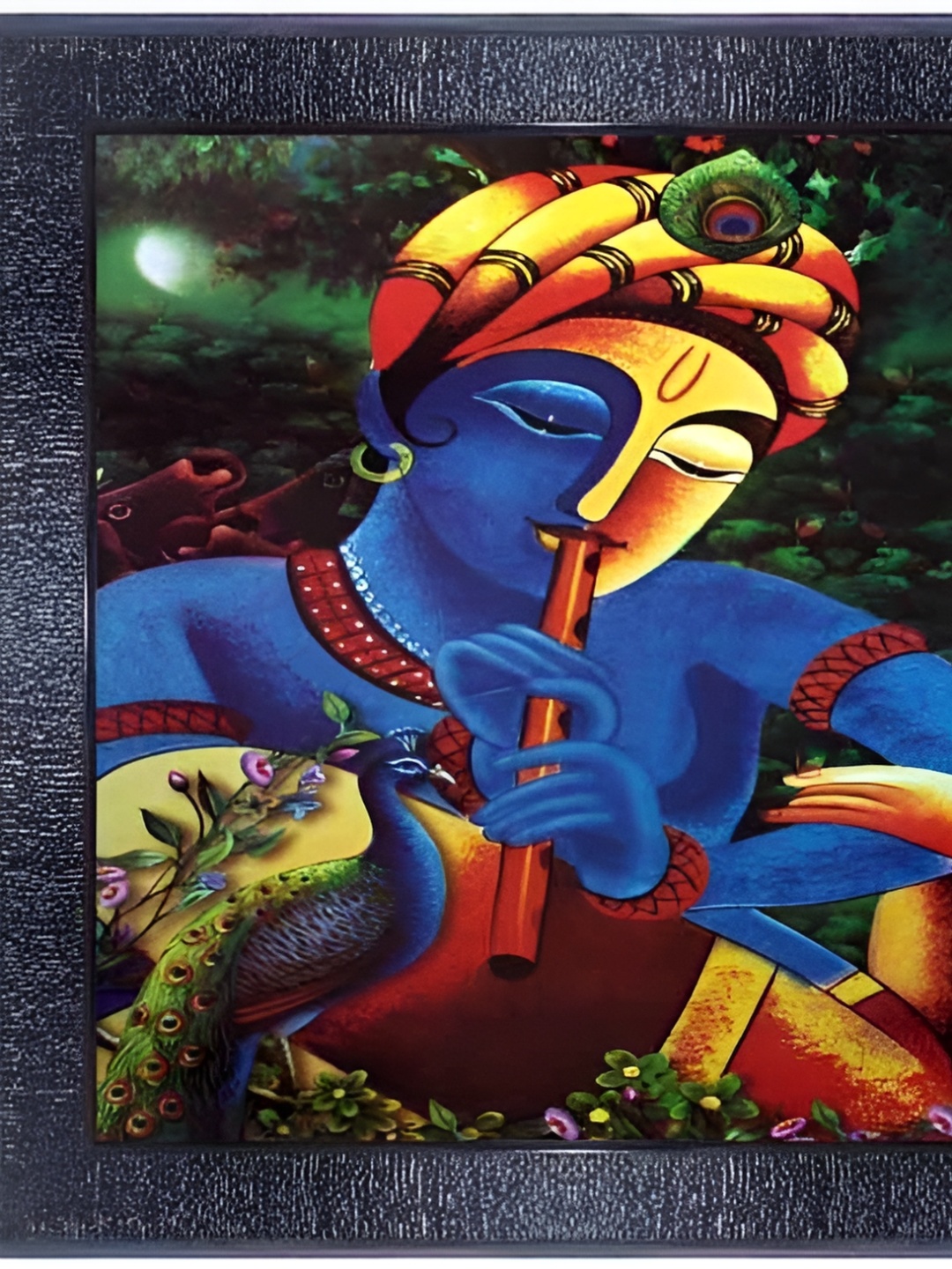 

PnF Yellow & Blue Religious Wooden Painting Wall Art