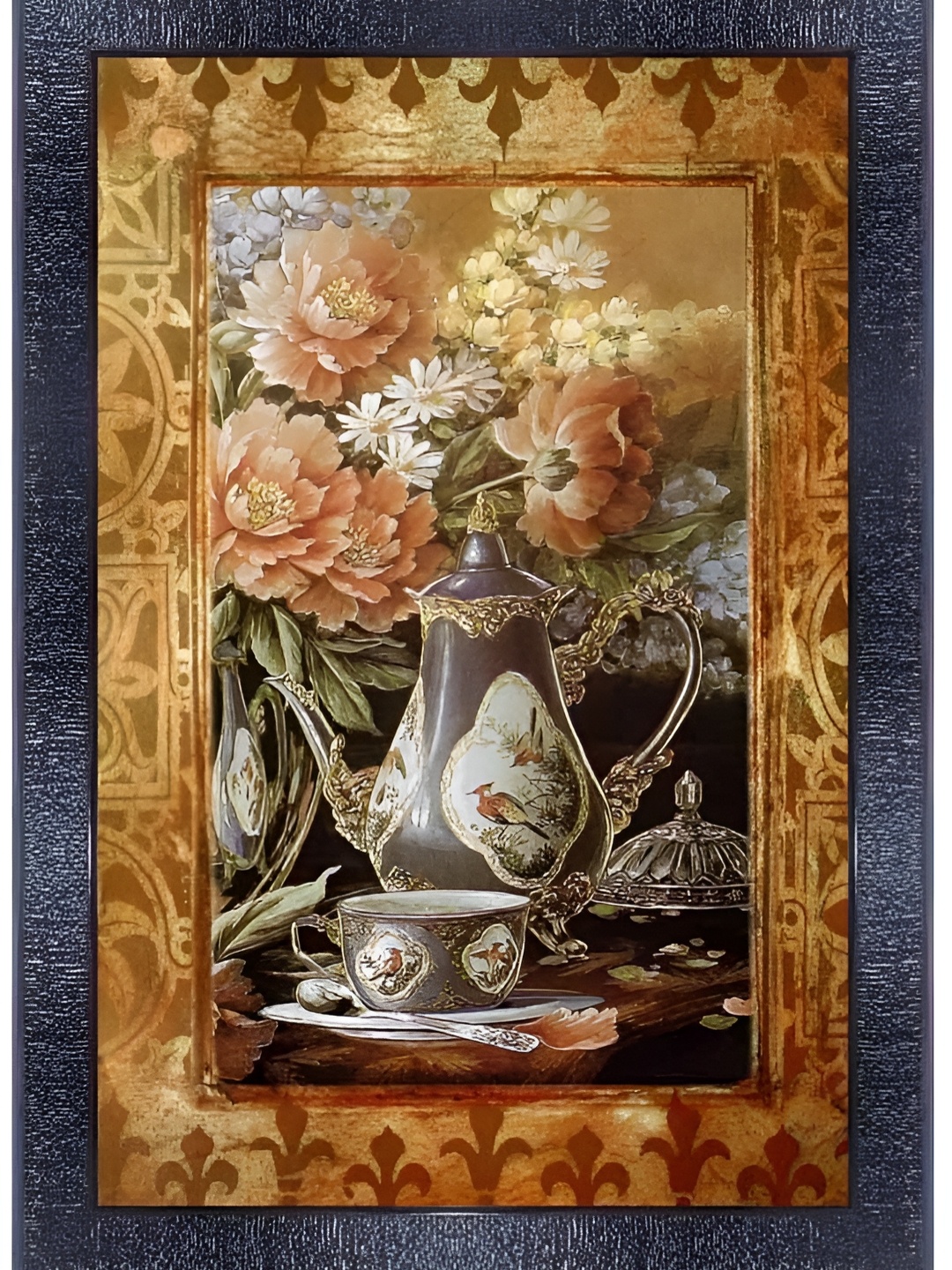 

PnF Black & Brown Floral and Botanical Wooden Painting Wall Art