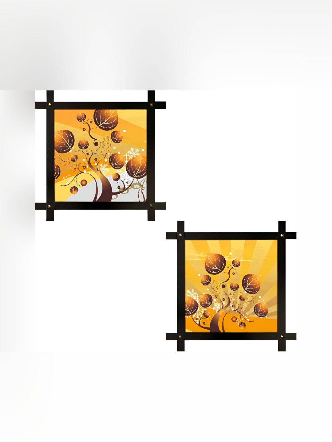 

PnF Yellow & Grey 2Pcs Wooden Other Wall Paintings