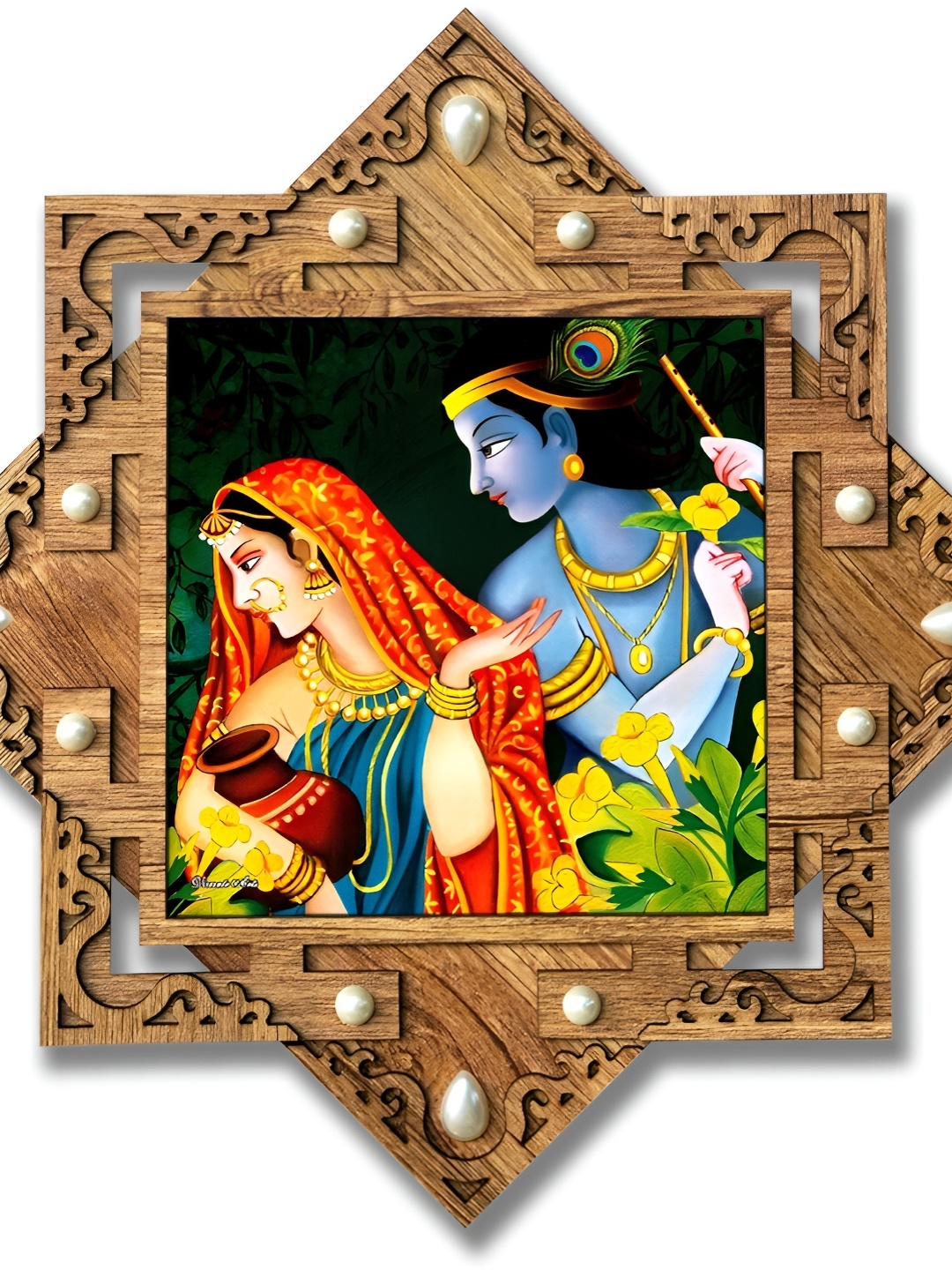 

PnF Blue & Orange Wooden Painting Wall Art