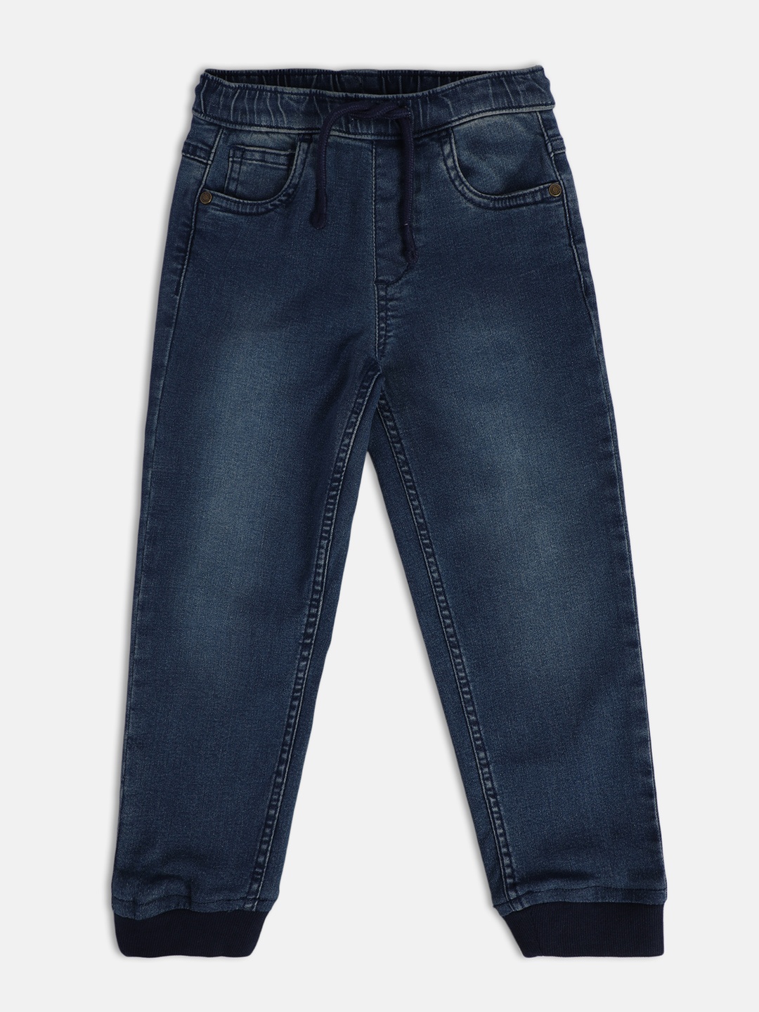 

MINI KLUB Boys Mid Rise Regular Fit Clean Look Jeans, Blue