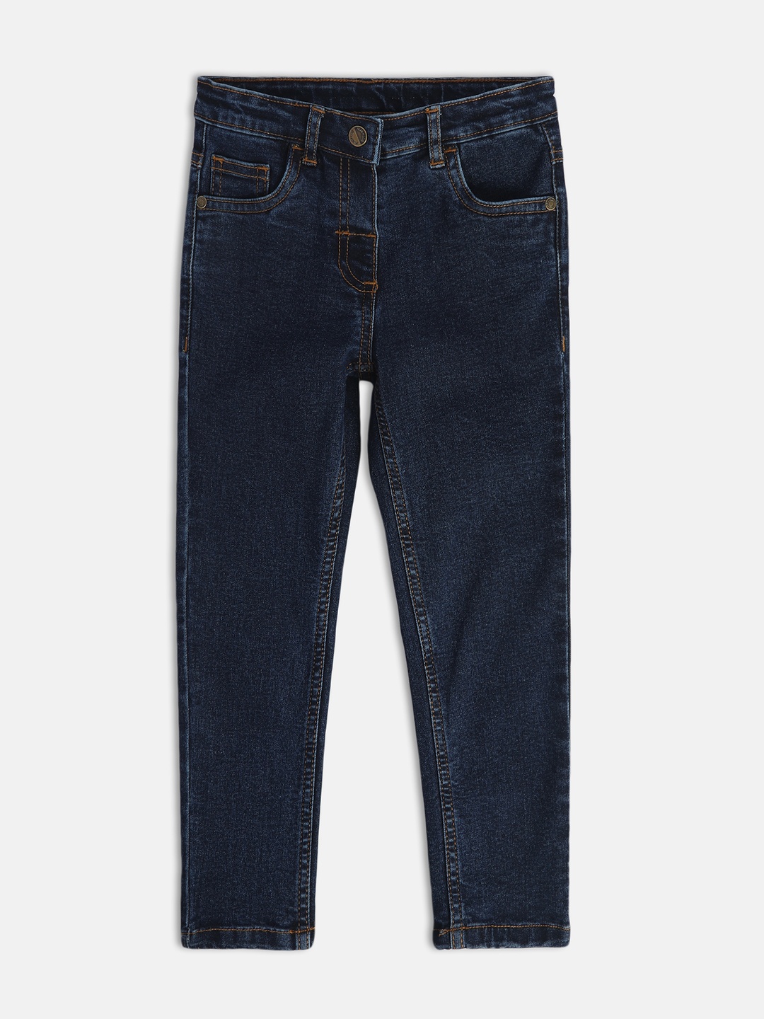 

MINI KLUB Girls Mid Rise Regular Fit Clean Look Jeans, Blue