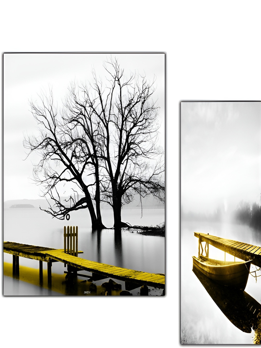 

PnF Grey & Black 3 Pieces Wooden Floral and Botanical Wall Art