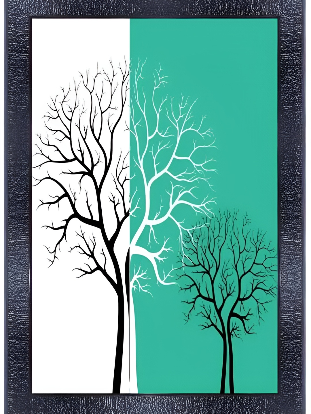 

PnF Black & Green Floral and Botanical Wooden Painting Wall Art