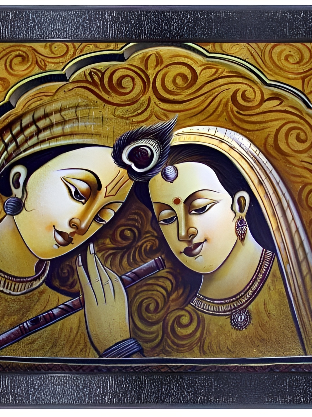 

PnF Brown & Black Wooden Religious Wall Paintings