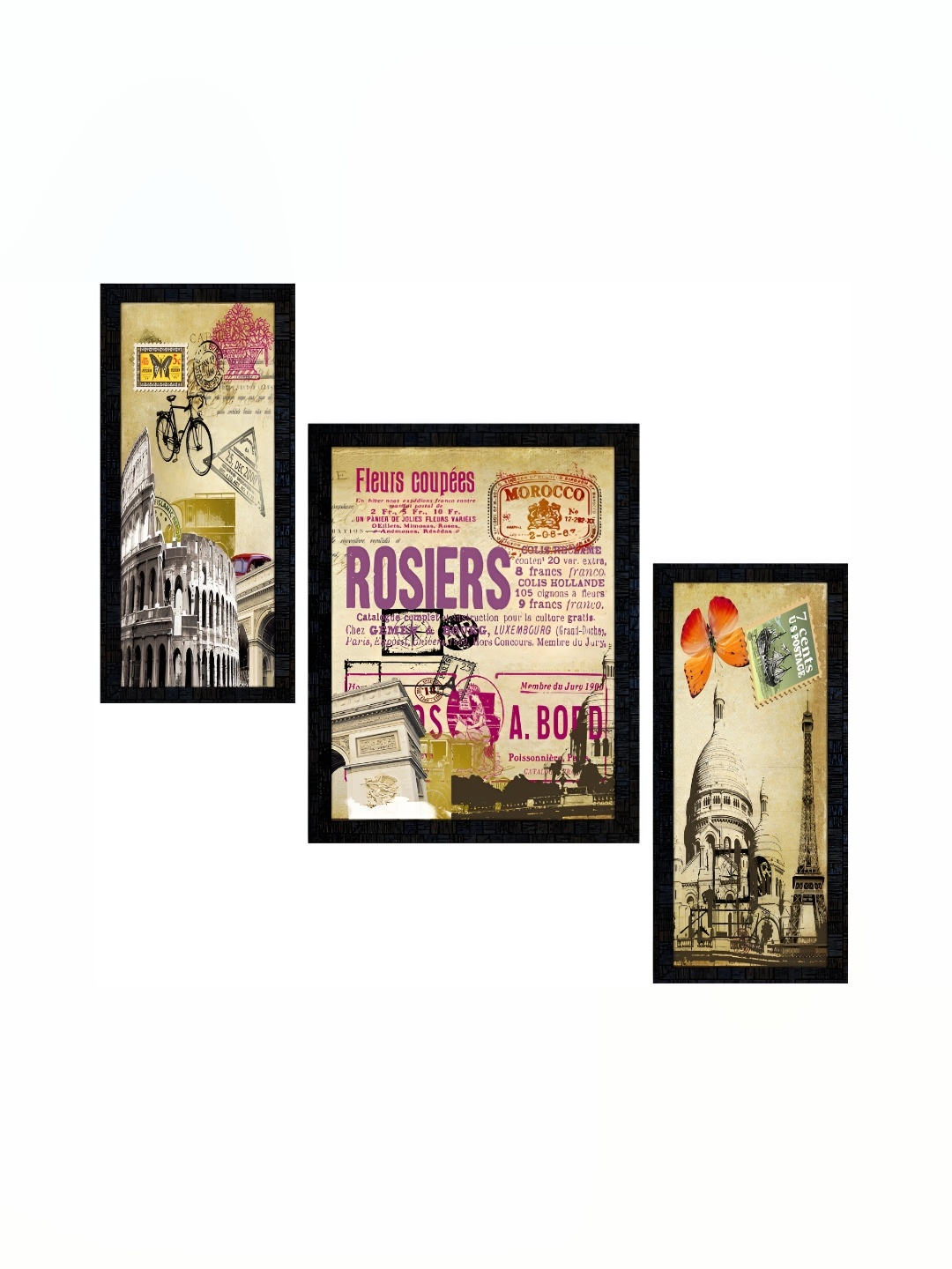 

PnF Beige & Yellow 3 Piece Wooden Painting Wall Art